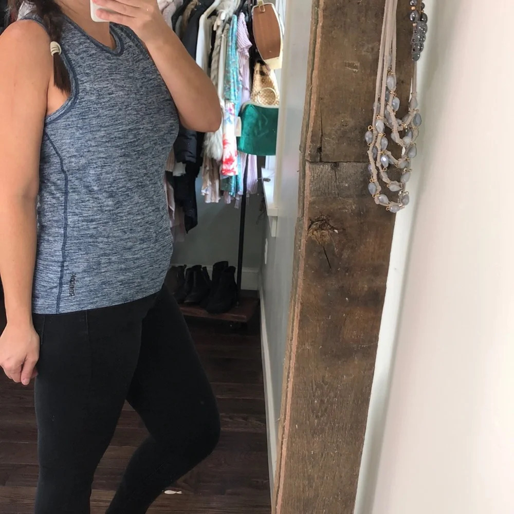Reebok small blue fitness athleisure tank top